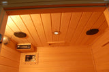4-Person Modern Design Far-Infrared Sauna Room with Salt Generator Solid Hemlock Wood for Salt Therapy