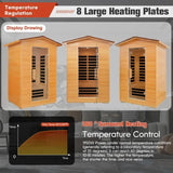 Double Outdoor Sauna Room in Abies Wood
