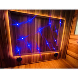 High Quality Outdoor Modern Home Sauna Red Cedar Cube Transom Windows Far Infrared Hemlock Outdoor Modern Home Sauna