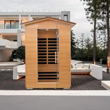 Double Outdoor Sauna Room in Abies Wood
