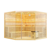 HELIUS Indoor Luxury Family Steam Sauna Room with Electric Sauna Stove