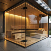 Canadian Hemlock Traditional Finnish Sauna with Far-Infrared & Chromotherapy
