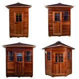 Luxury portable red cedar material outdoor freestanding wooden sauna room at a good price