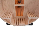 Factory Customized Outdoor Panoramic Sauna Room Round Steam Room Anti Corrosion Anti Cracking Durable Heating Home Spa Sauna