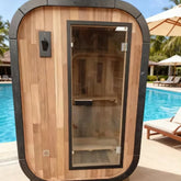 New Design Cube Sauna Room Outdoor Cube Sauna Mini Steam Sauna for 2 Persons