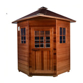 Luxury portable red cedar material outdoor freestanding wooden sauna room at a good price