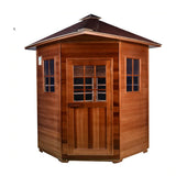 Luxury portable red cedar material outdoor freestanding wooden sauna room at a good price