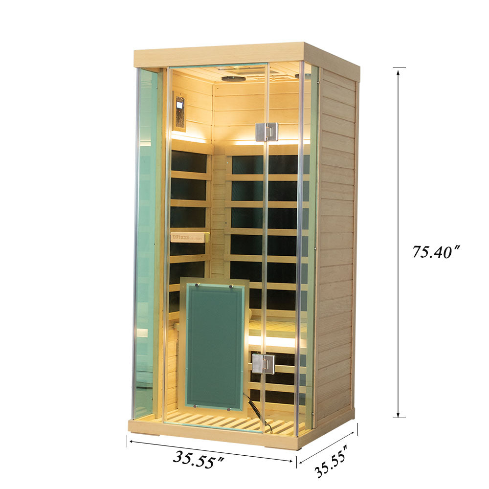 Wizzisaunas SH01 — 1-Person Full-Spectrum Infrared Sauna