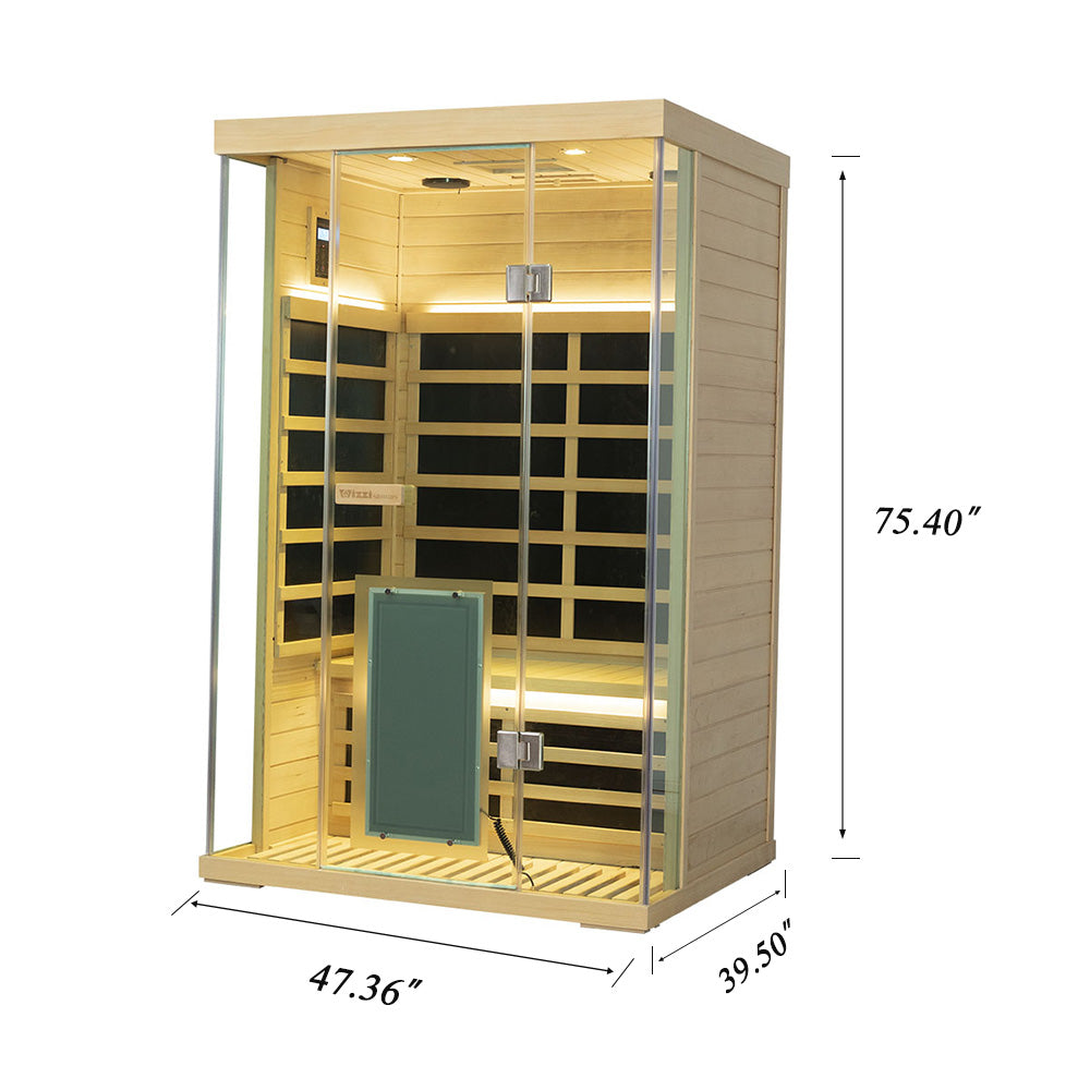 Wizzisaunas SH02 — 2-Person Full-Spectrum Infrared Sauna