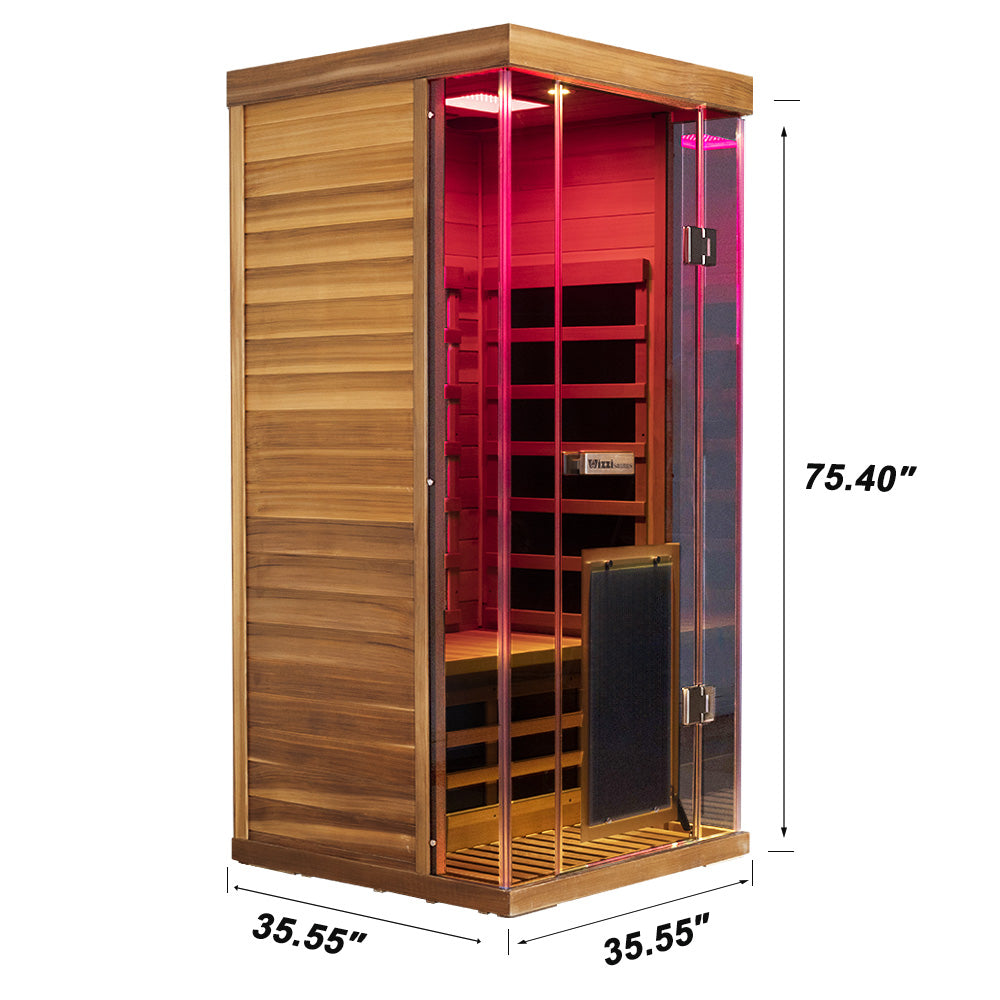 Wizzisaunas SR01 — 1-Person Traditional Steam Sauna Room