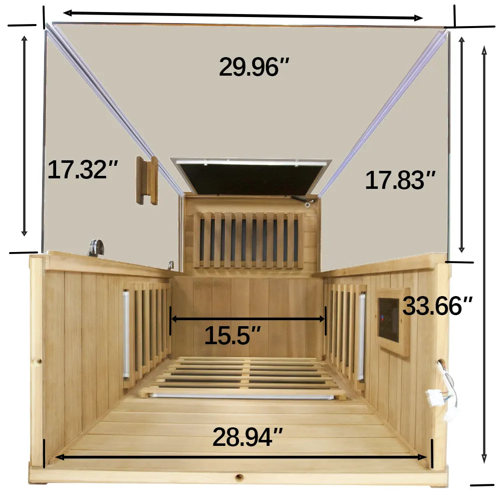 Wizzisaunas 909MRX — Outdoor Barrel Sauna in Red Cedar (Left Door)