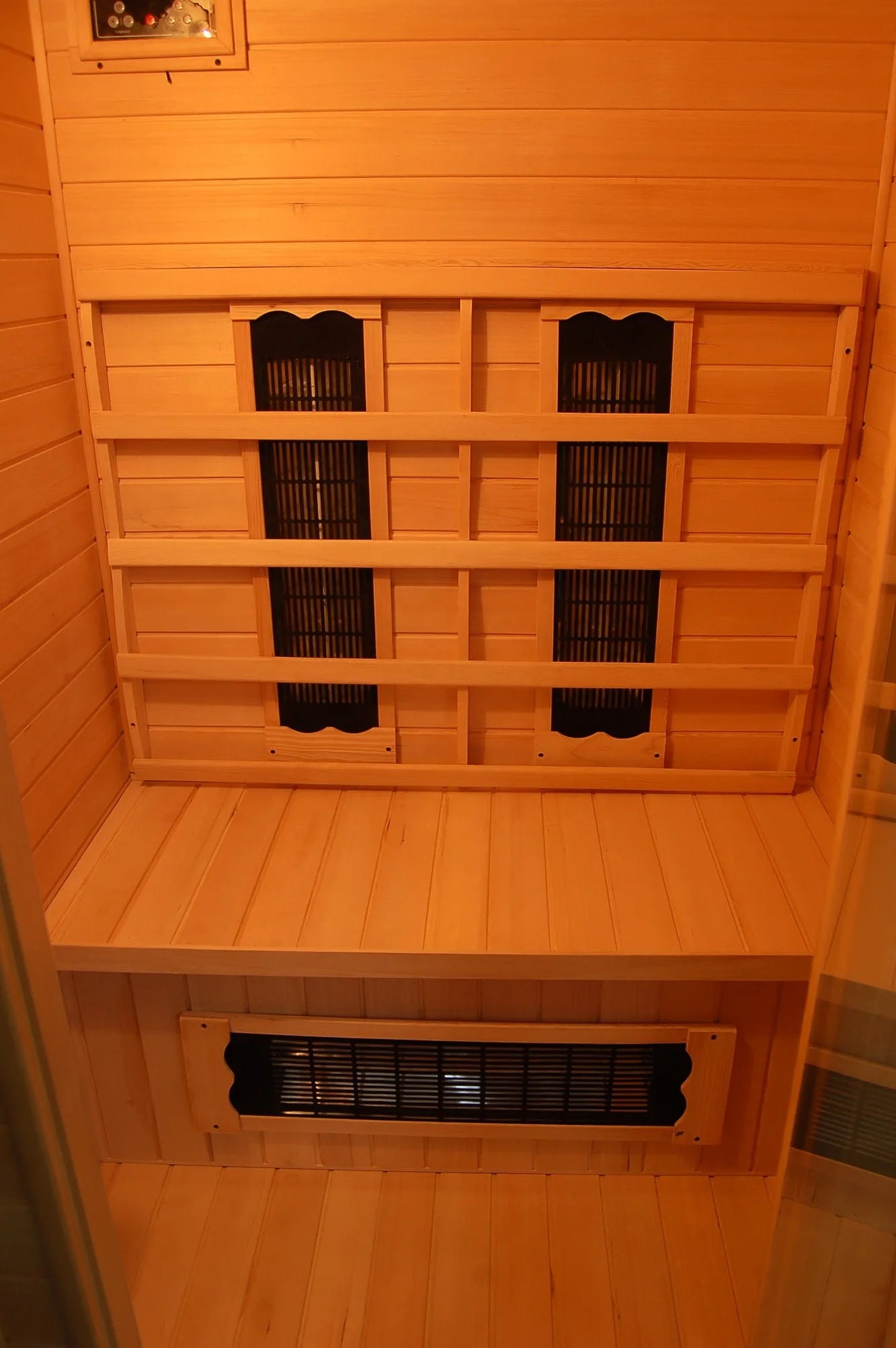 4-Person Modern Design Far-Infrared Sauna Room with Salt Generator Solid Hemlock Wood for Salt Therapy