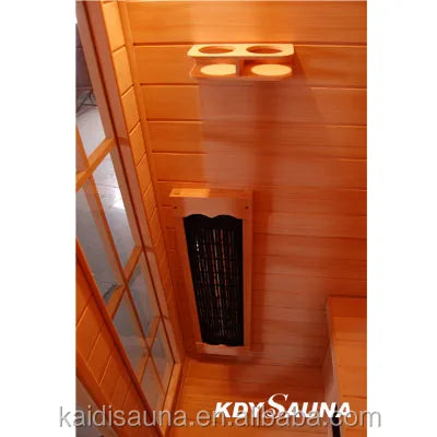 4-Person Modern Design Far-Infrared Sauna Room with Salt Generator Solid Hemlock Wood for Salt Therapy