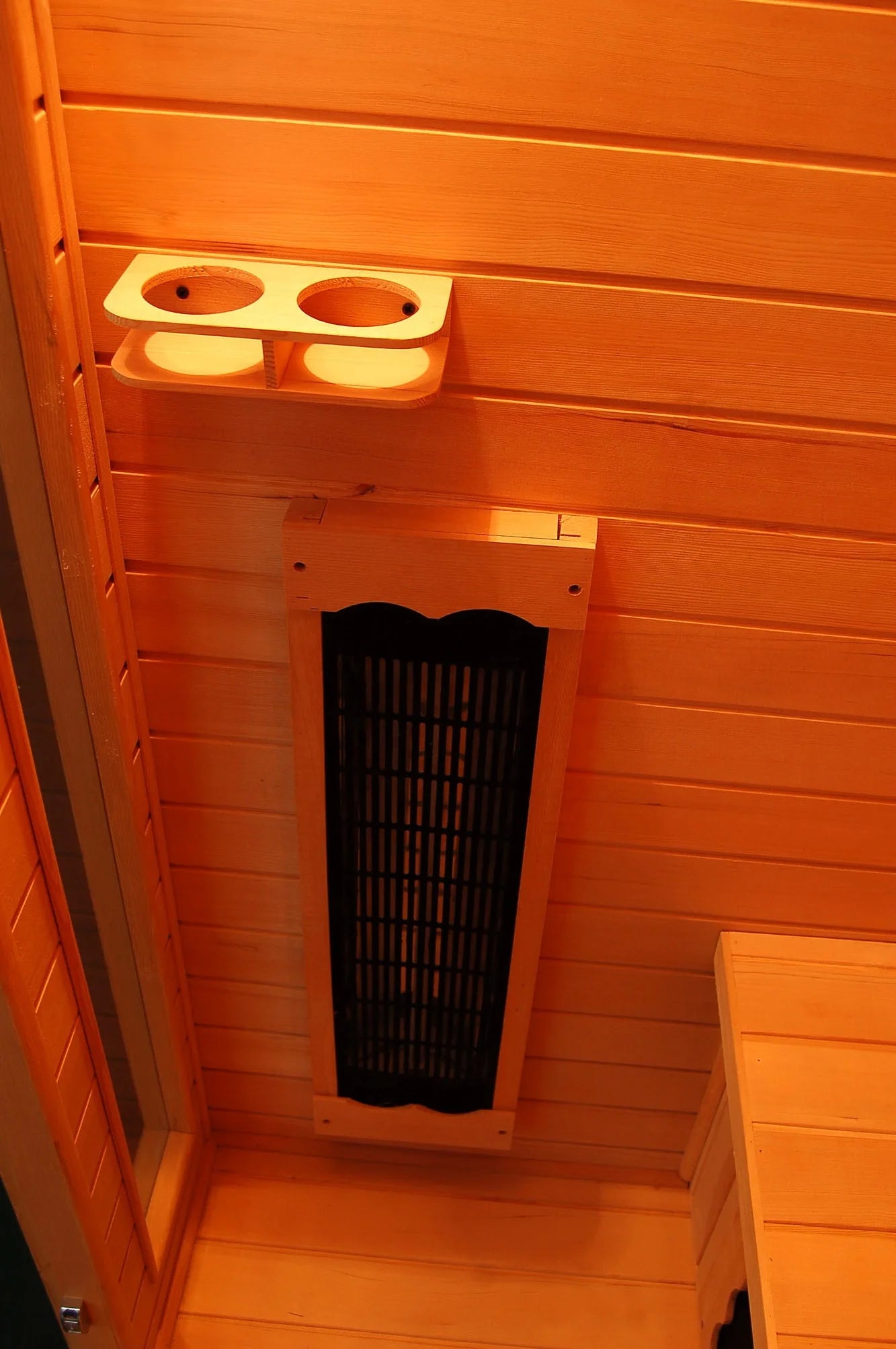 4-Person Modern Design Far-Infrared Sauna Room with Salt Generator Solid Hemlock Wood for Salt Therapy