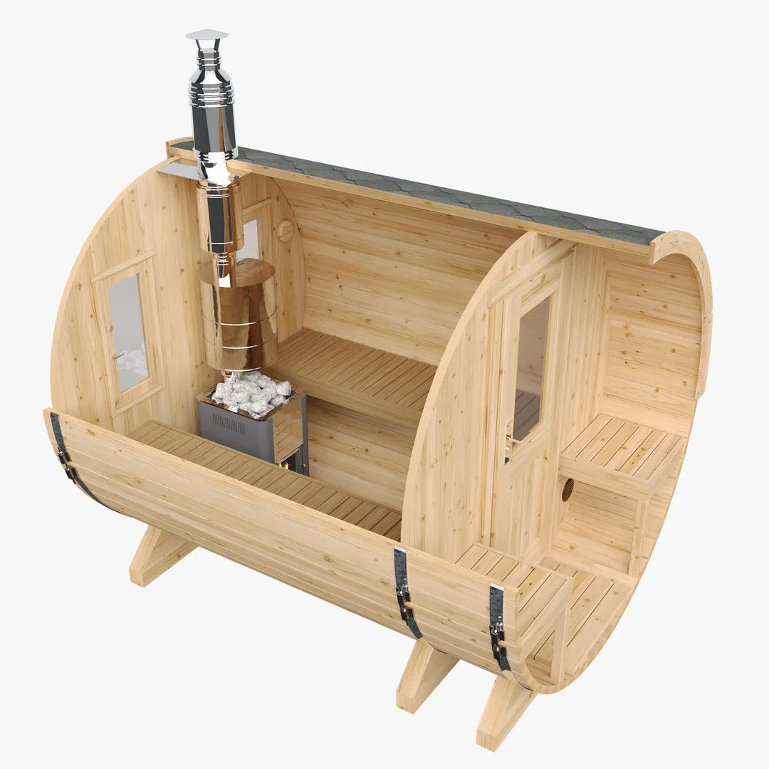 2-6 Person Outdoor Traditional Smart Sauna Factory Sauna Steam Shower Room