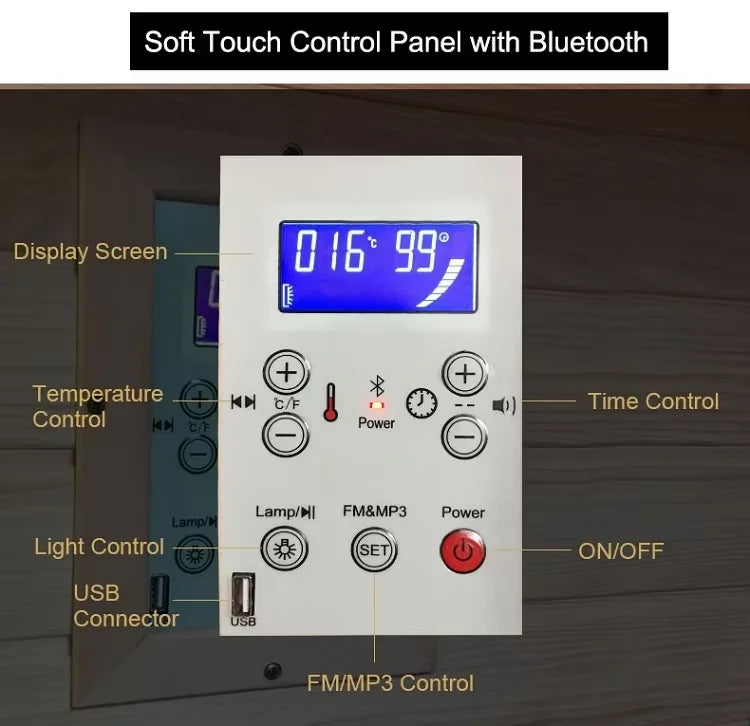 HELIUS New Recommended Indoor Large Size Steam Room Luxury Family Steam Sauna Room With Electric Sauna Stove