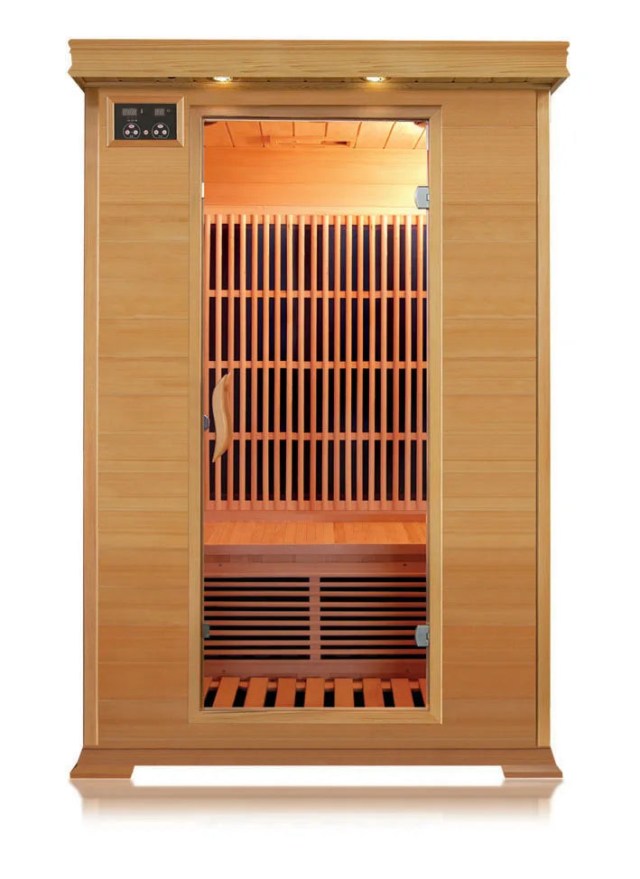 Two-person Hemlock Family Movable Sauna Room Graphene Infrared Carbon Crystal Panel Sauna