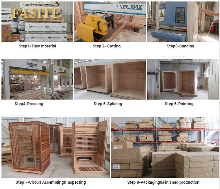 Luxury portable red cedar material outdoor freestanding wooden sauna room at a good price