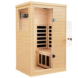 Infrared Wooden Sauna 1 Person Infrared Saunas for Home Dry Sauna for Home, Low Emf Infrared Sauna 1050W Indoor, Customized