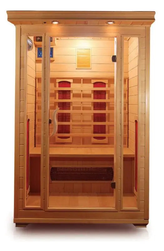 Two-person Hemlock Family Movable Sauna Room Graphene Infrared Carbon Crystal Panel Sauna
