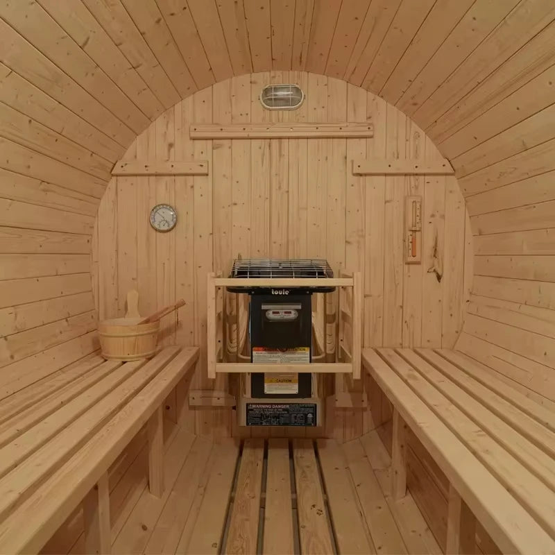 Factory Customized Outdoor Panoramic Sauna Room Round Steam Room Anti Corrosion Anti Cracking Durable Heating Home Spa Sauna
