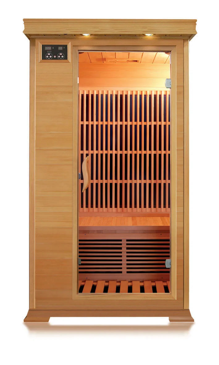 Two-person Hemlock Family Movable Sauna Room Graphene Infrared Carbon Crystal Panel Sauna