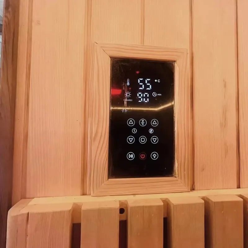 Customized Popular Outdoor Mobile Sauna Room 4-8 People Electric+Wood Stove Combo Shower Solid Wood Factory