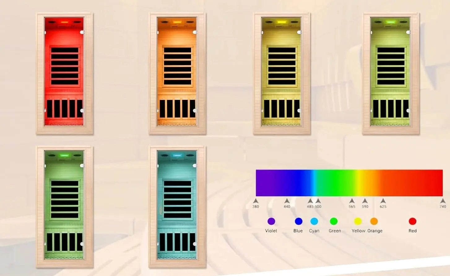 Natural Portable 1 Person Far Infrared Sauna for Home - Low EMF Carbon Fiber Heat with Bluetooth & Chromotherapy