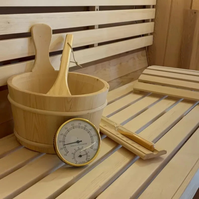 Customized Popular Outdoor Mobile Sauna Room 4-8 People Electric+Wood Stove Combo Shower Solid Wood Factory