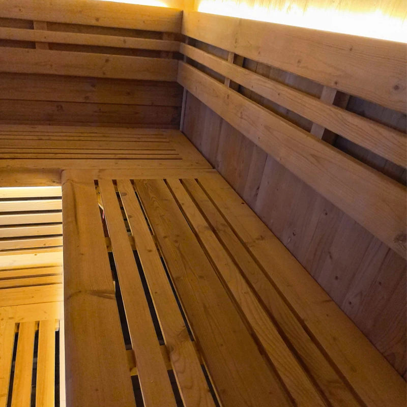 Modern Outdoor Steam Sauna Room Solid Wood Spruce/Red Cedar Cube Sauna 4-6 People Suitable for Villa Garden