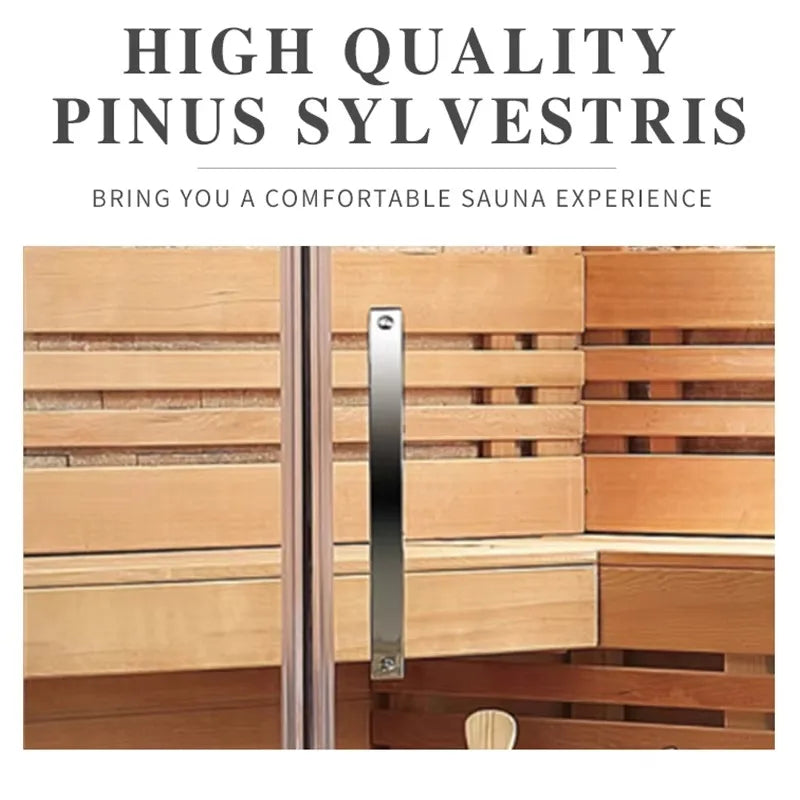 Factory Direct Sale Home Sauna Steam Room Wooden Traditional Dry Sauna Shower Room 4 Person Sauna Room