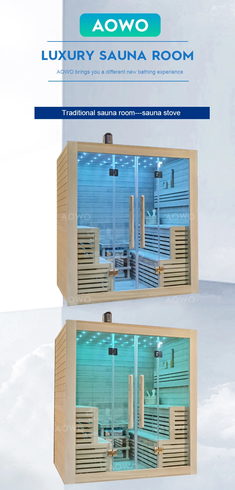 4-Person Outdoor Infrared & Steam Sauna with Salt Therapy — Seaview Design