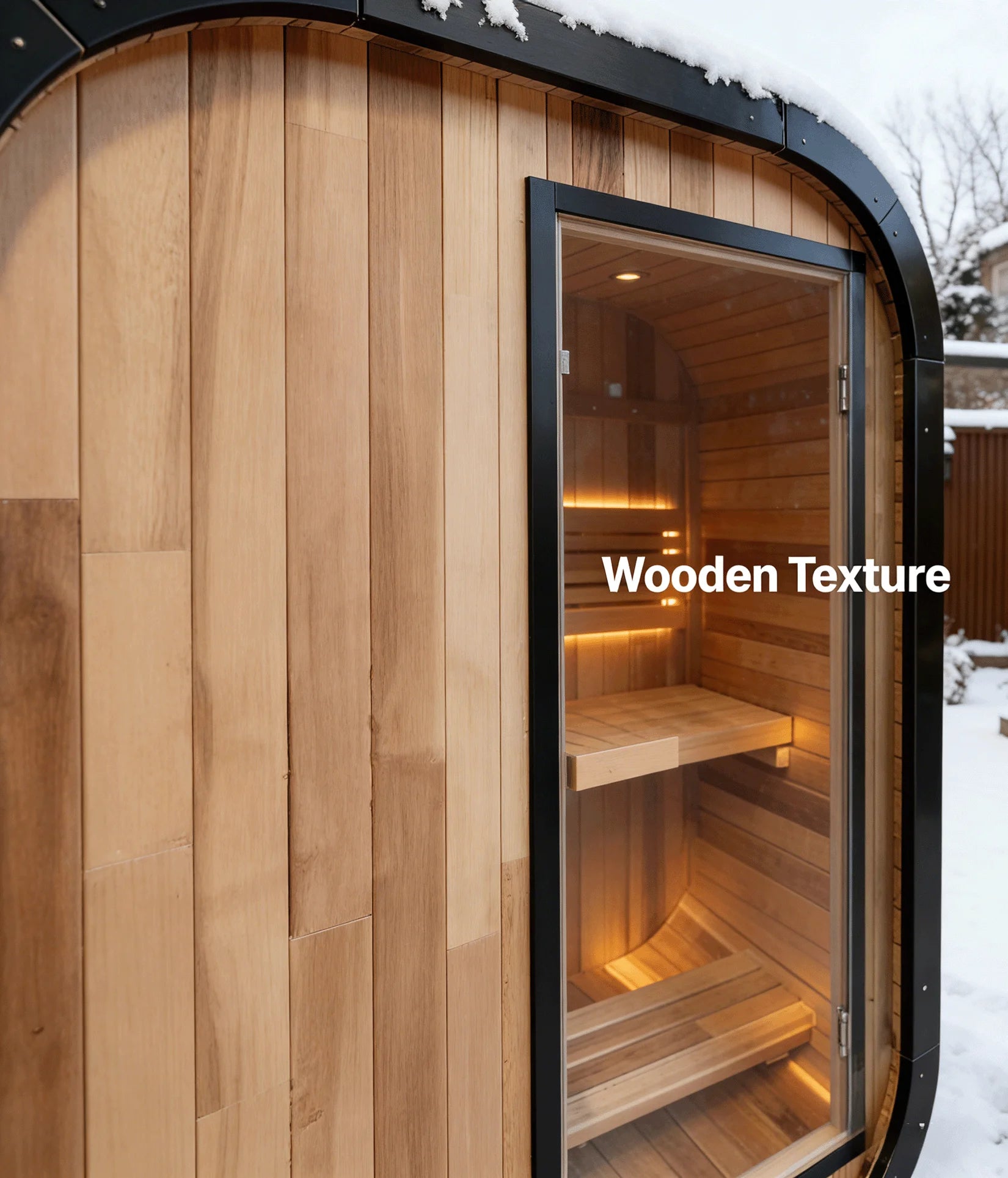 Factory Customized Outdoor Panoramic Sauna Room Round Steam Room Anti Corrosion Anti Cracking Durable Heating Home Spa Sauna