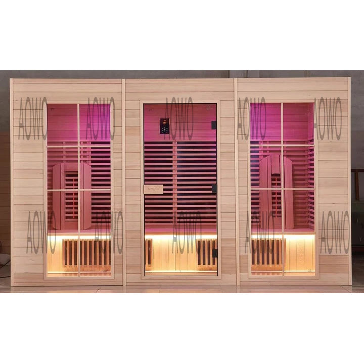 4-Person Outdoor Infrared & Steam Sauna with Salt Therapy — Seaview Design