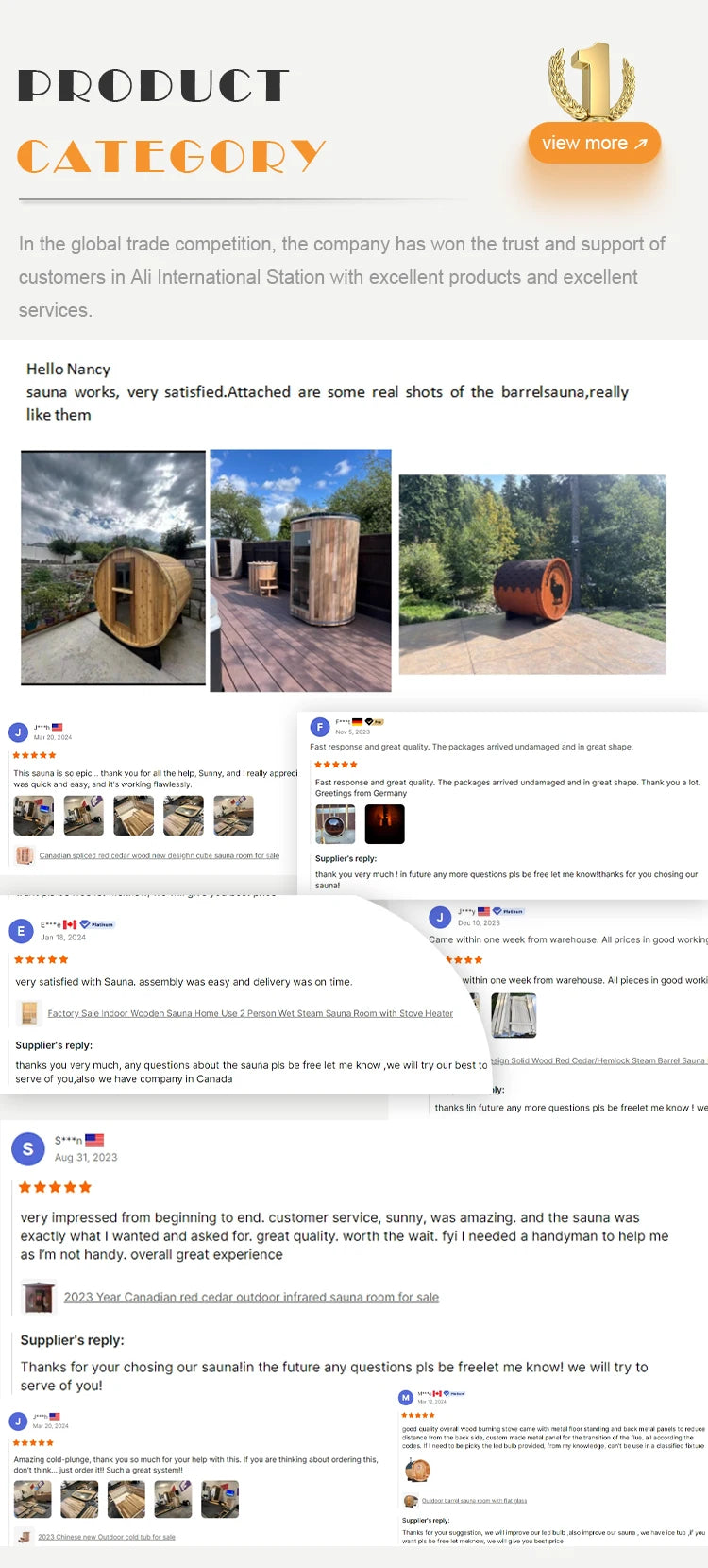 Large Size Morden Outdoor Wooden Sauna With Locker Room Outdoor Sauna with Panoramic Glass 6-8 People Garden Spa Sauna