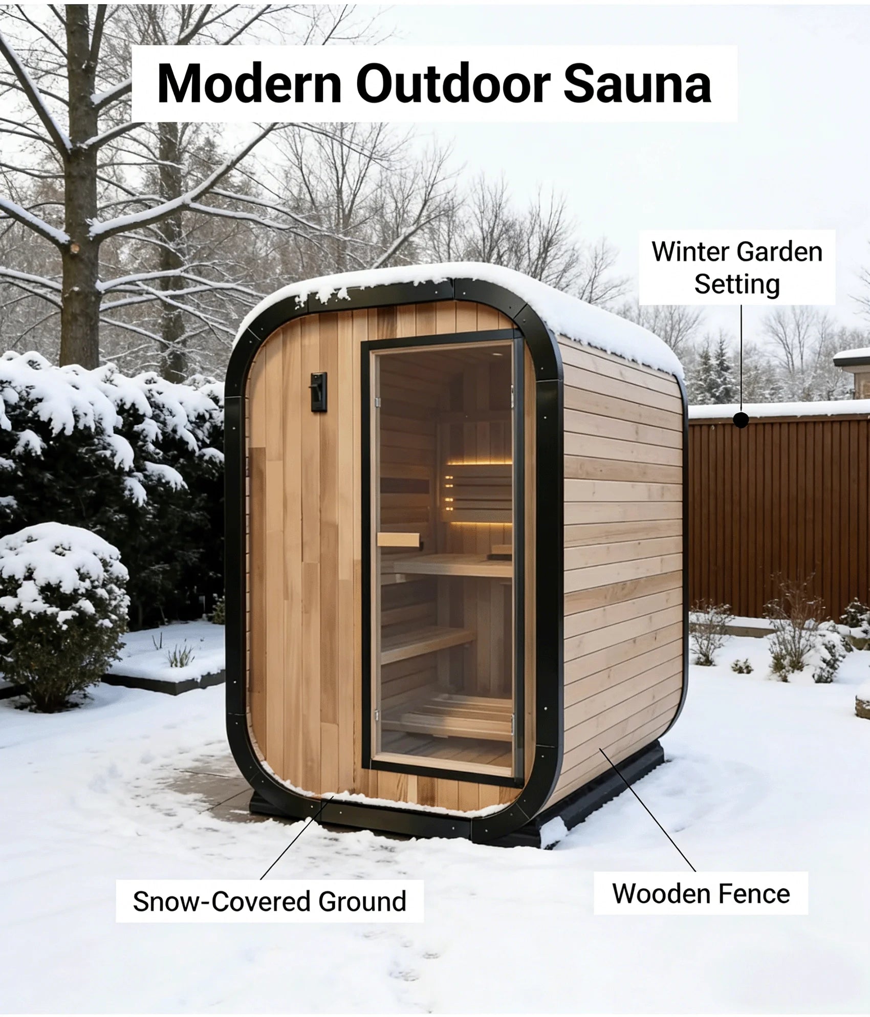 Factory Customized Outdoor Panoramic Sauna Room Round Steam Room Anti Corrosion Anti Cracking Durable Heating Home Spa Sauna