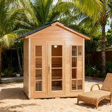 Outdoor Sauna Rest Area Wooden House Prefabricated Cedar Square Sauna Room