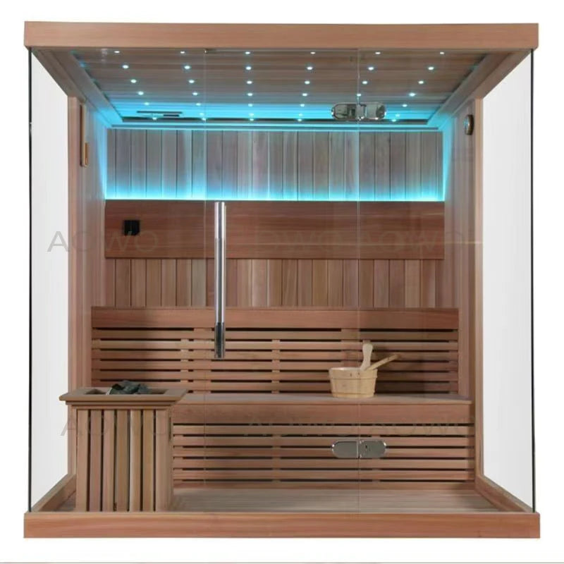4-Person Outdoor Infrared & Steam Sauna with Salt Therapy — Seaview Design