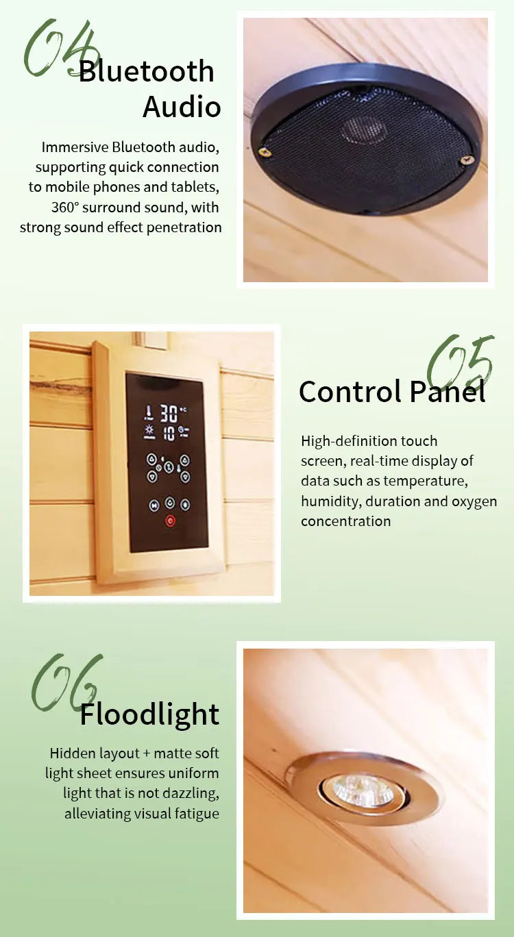 Outdoor Sauna Rest Area Wooden House Prefabricated Cedar Square Sauna Room