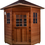Luxury portable red cedar material outdoor freestanding wooden sauna room at a good price