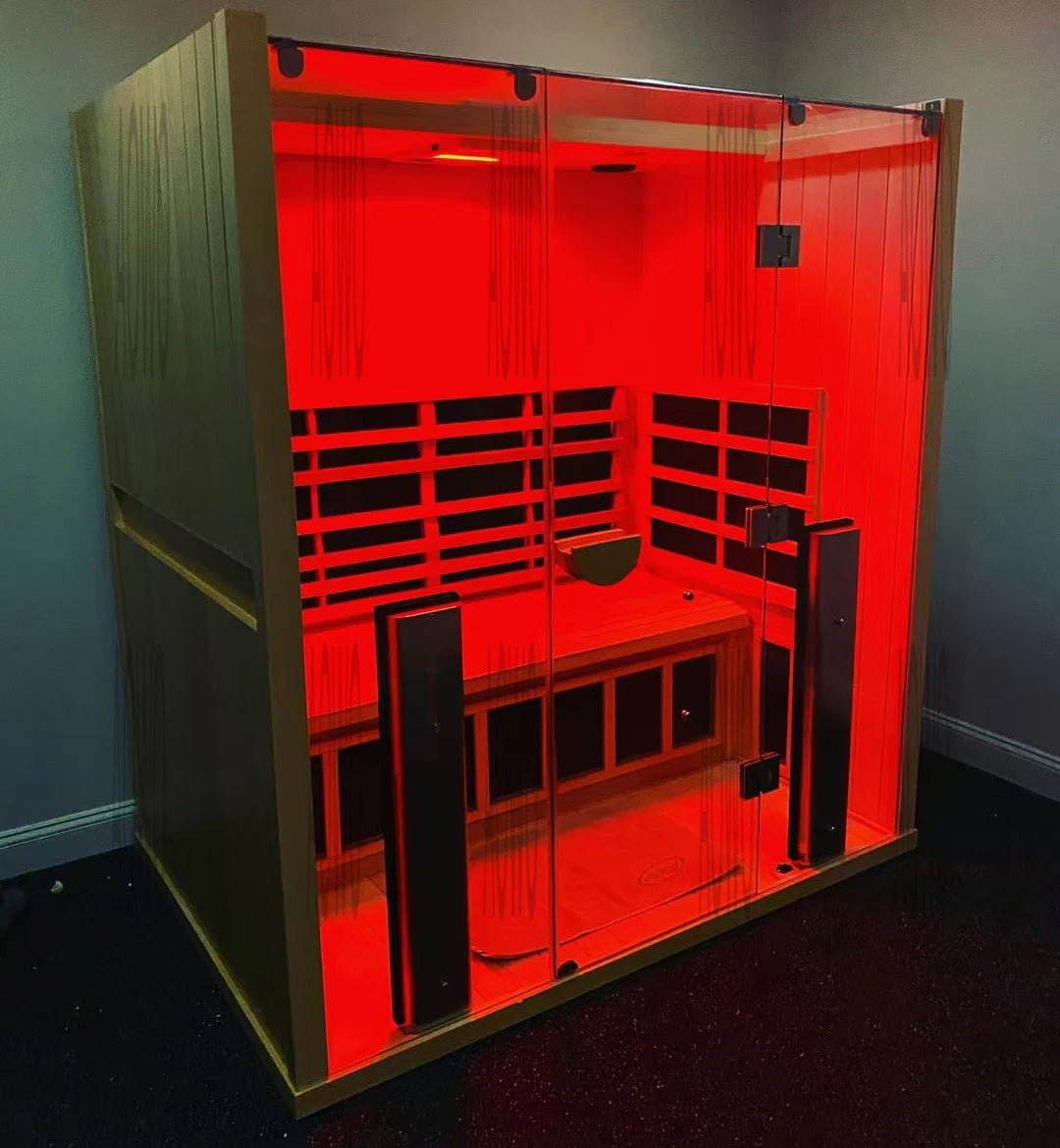 4-Person Outdoor Infrared & Steam Sauna with Salt Therapy — Seaview Design