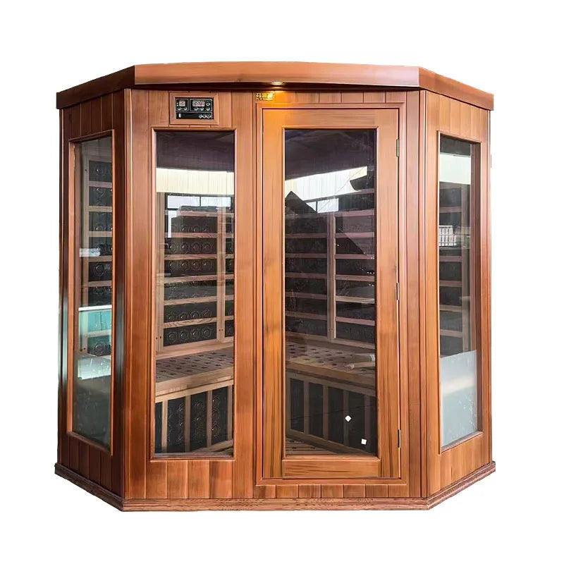 Outdoor Sauna Rest Area Wooden House Prefabricated Cedar Square Sauna Room