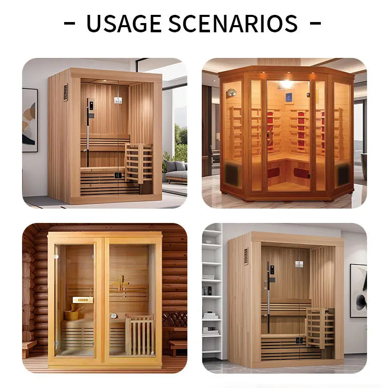 Outdoor Sauna Rest Area Wooden House Prefabricated Cedar Square Sauna Room