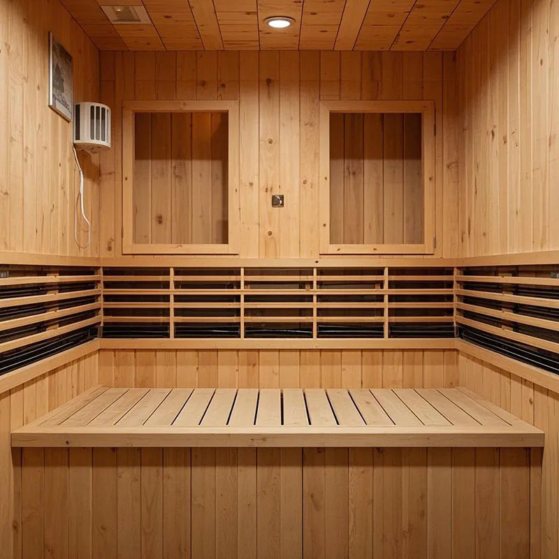 Two-person Hemlock Family Movable Sauna Room Graphene Infrared Carbon Crystal Panel Sauna