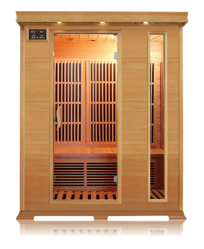 Two-person Hemlock Family Movable Sauna Room Graphene Infrared Carbon Crystal Panel Sauna