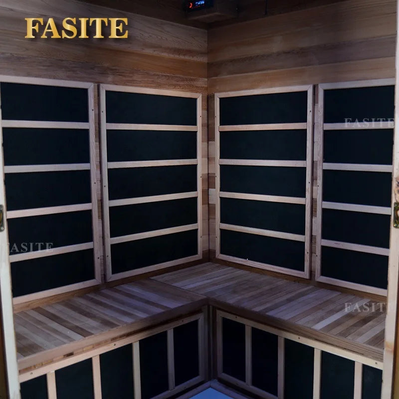 Luxury portable red cedar material outdoor freestanding wooden sauna room at a good price