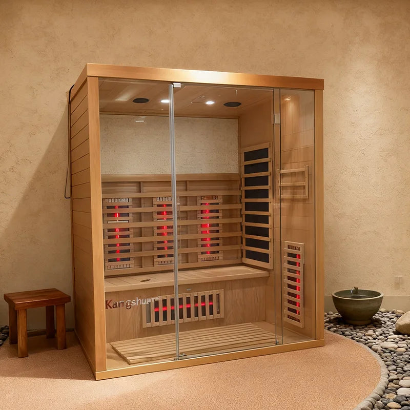Outdoor Sauna Rest Area Wooden House Prefabricated Cedar Square Sauna Room