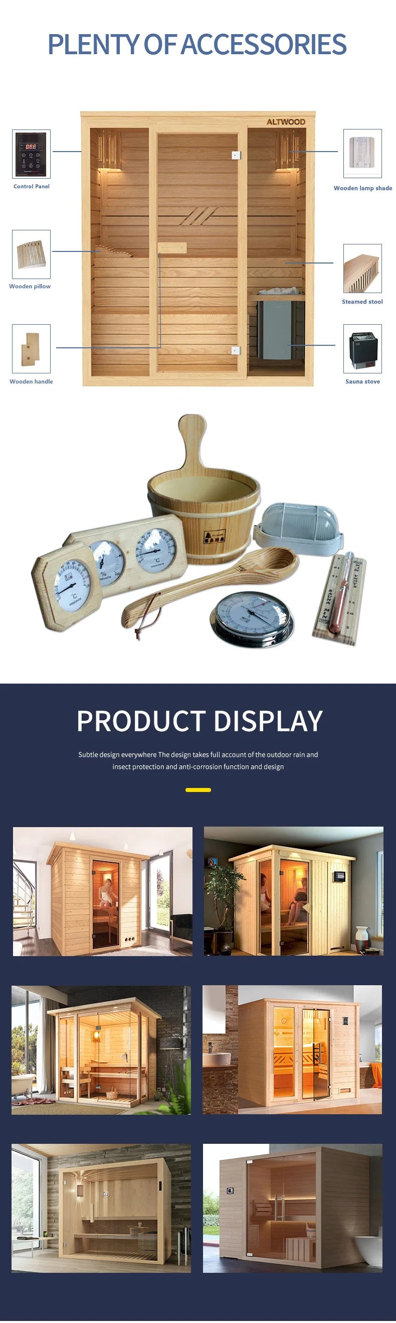 High Quality Outdoor Modern Home Sauna Red Cedar Cube Transom Windows Far Infrared Hemlock Outdoor Modern Home Sauna