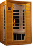 2-Person Low EMF FAR Infrared Sauna with Red Light Therapy & Bluetooth Speakers | Personal Indoor Dry Heat Sauna for