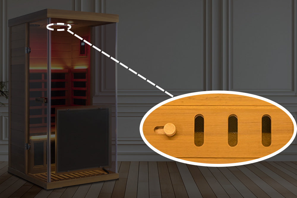 Wizzisaunas 909MRX — Outdoor Barrel Sauna in Red Cedar (Left Door)